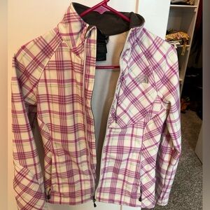 XS plaid north face jacket